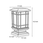 Antique Cast Iron Street Light Retro Solar Fence Light