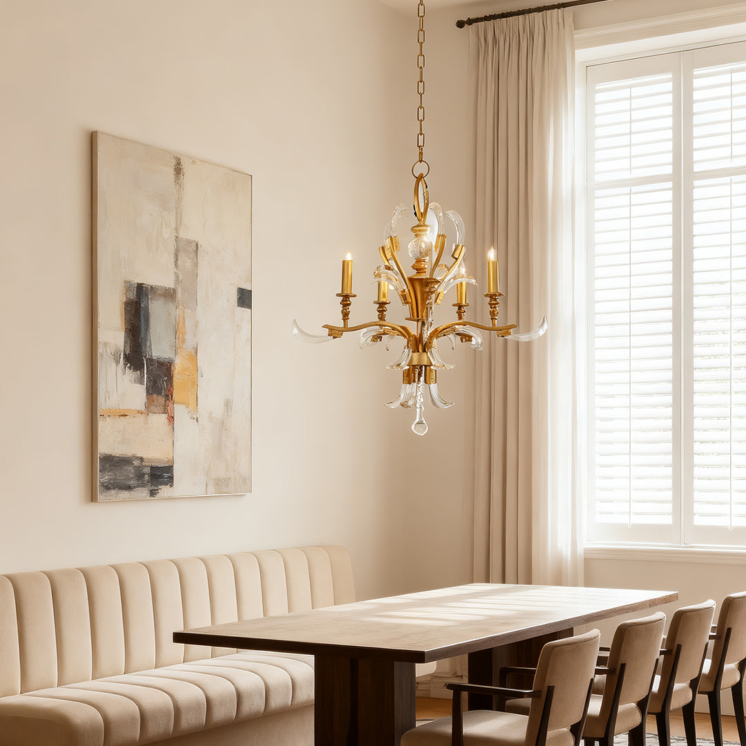 Gold and Crystal chandeliers Luxury Classic Exquisite Ceiling Light