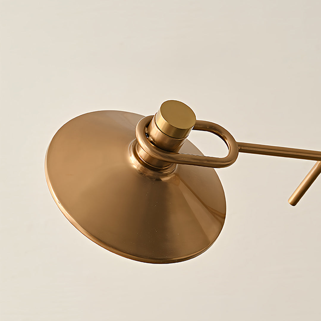Vintage Gold Floor Lamp Adjustable Industrial Tall Mid-Century Lamp