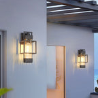 Waterproof Iron Art Black Outdoor Sconces Vintage Style