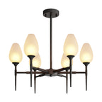 Glass Modern Chandelier Luxury Brass Minimalist Ceiling Light
