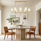 Glass Modern Chandelier Luxury Brass Minimalist Ceiling Light