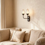 Glass Wall Light Modern Luxury Full Copper Dual Head Lamp