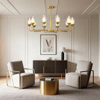 Modern Minimalist Chandelier Full Copper Luxury Ceiling Light