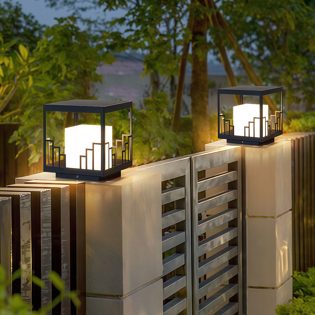 Outdoor Pillar Light Minimalist Waterproof Metal Light