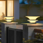 Waterproof Patio Pillar Lights Round Modern