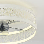 Round Ceiling Fan with Light Nordic Ultra Thin Integrated Fan Light