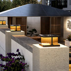 Modern Square Pillar Lights Waterproof Stainless Steel Courtyard