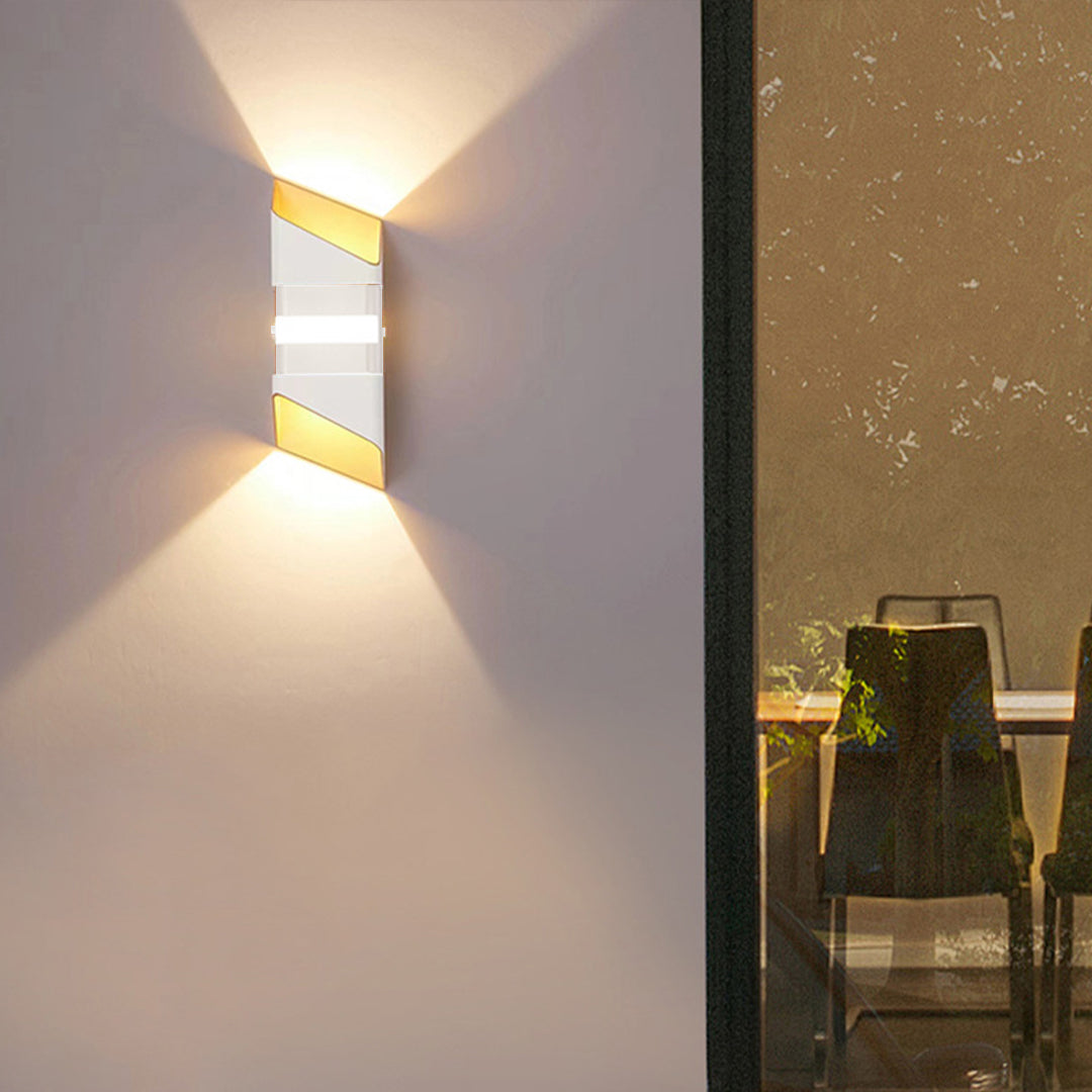 Square Tube LED  Up And Down Outdoor Wall Lights