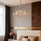 Art Glass Chandeliers French Elegant Hardware Ceiling Lights