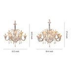 Art Glass Chandeliers French Elegant Hardware Ceiling Lights