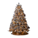 Artificial Simulation Falling Snow Christmas Decor Tree with String Lights