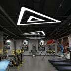 Black Modern Chandeliers Creative LED Triangular Ceiling Light