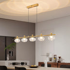 Linear Glass Chandelier Modern Minimalist