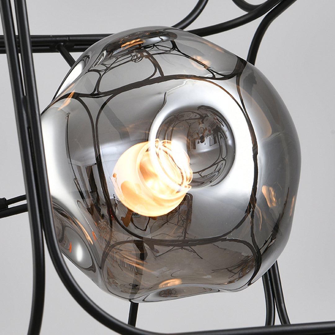 LED Square Cage Chandelier Nordic