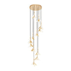 Staircase Chandelier Ideas Art Ceramic Flower Ceiling Light