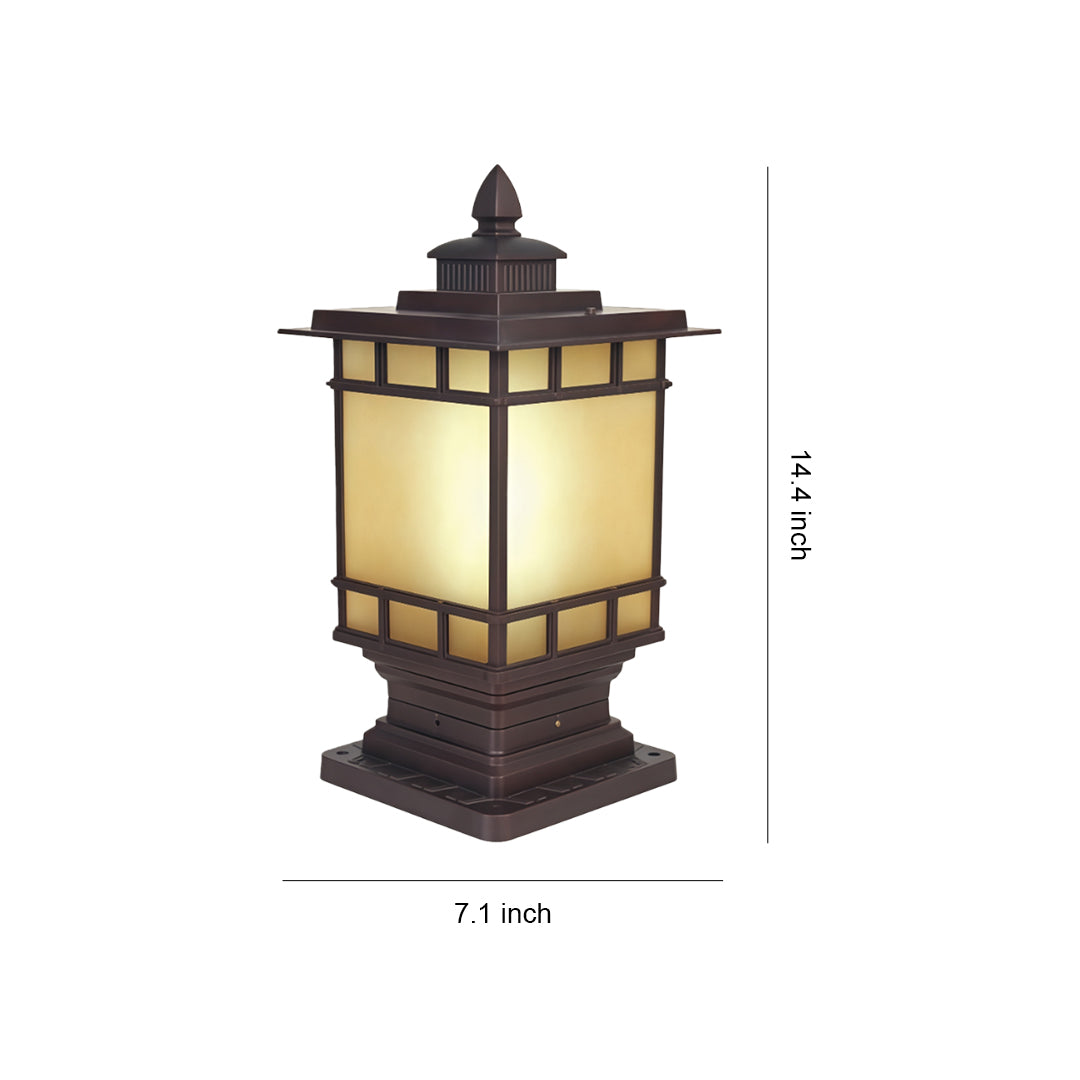 Metal Post Lights Waterproof LED Outdoor Vintage Garden Pillar Light