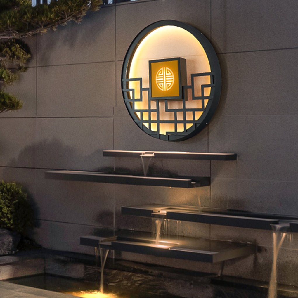 Ideas Outdoor Wall Lights Round LED Landscape Decorative Light