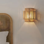 Japanese Wall Sconce Light Wabi Sabi Hemp Rope Wall Lamp