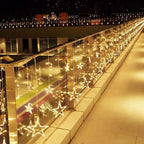 8.2 ft Curtain Hanging String Lights Acrylic Star LED Lighting for Christmas Wedding Fairy Lights 216 Bulbs