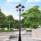 Three-Head Street Lamp Post Lights Waterproof Aluminum European-Style