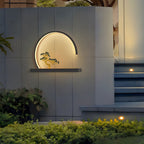 Waterproof Chinese Greeting Pine Outdoor Wall Light