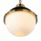 Ball Pendant Light with a Classic Glass Globe Elegant Ceiling Light