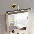 Bathroom Vanity Light Black and Gold Rotating Linear Light
