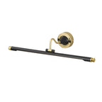 Bathroom Vanity Light Black and Gold Rotating Linear Light