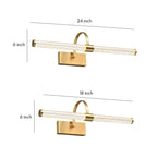 Bathroom Vanity Wall Light Nordic Full Copper Long Bar Light