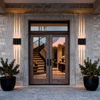 Beam Wall Light Wavy Aluminum Outdoor LED Up-Down Light