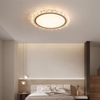 White Round LED Ceiling Light French Full Spectrum Ultra-Thin Flush Mount Light