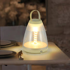 Portable Battery Powered Outdoor Table Lamps Spiral LED Portable Lamp