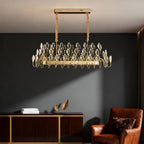 Gold LED Chandelier French Light Luxury Crystal Ceiling Light