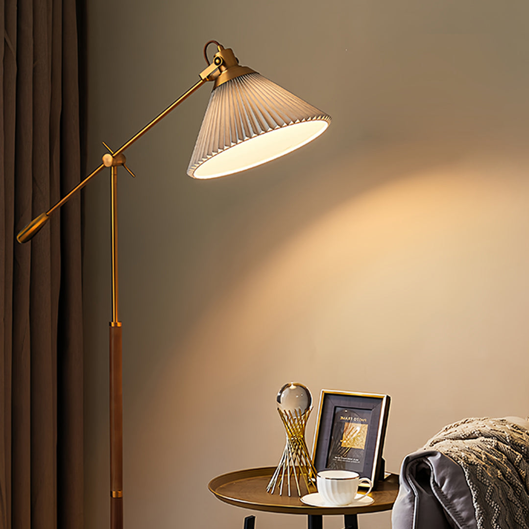 Adjustable Reading Lamp Floor Retro Bedroom Task Swing Arm Lamps
