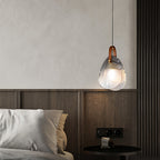 Hanging Glass Pendant Lights Nordic LED Pearl Shell Ceiling Light