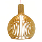 Bird Cage Pendant Light Japanese Basswood Body Wooden Ceiling Light