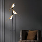 Bird Floor Lamp with 3 Heads Contemporary Artistic Accent Lamp