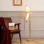 Bird Wall Light Modern Origami Crane Gold Accent Origami Wall Sconce