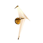 Bird Wall Light Modern Origami Crane Gold Accent Origami Wall Sconce