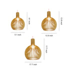 Bird Cage Pendant Light Japanese Basswood Body Wooden Ceiling Light