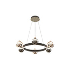 Black and Gold Modern Chandelier Acrylic LED Ceiling Light