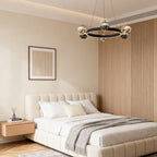 Black and Gold Modern Chandelier Acrylic LED Ceiling Light