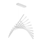 Black Art Pendants Light Nordic Wave Fish Bone Linear Ceiling Light