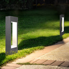 Black Bollard Lights Modern Slim Border LED Lawn Light