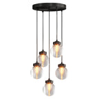 Modern Copper Chandelier Creative Luxury Glass Ceiling Light