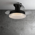 3 Blade Ceiling Fan with Light Flush Mount Quiet Fan Lamp