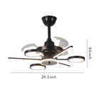 Ceiling Fan with Multiple Lights French Vintage Black Iron 3-Blade Fan