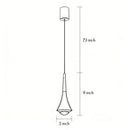 Black Cone Pendant Lights Modern Creative LED Ceiling Light