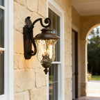 Black Exterior Wall Light Outdoor Waterproof Black Aluminum Lamp